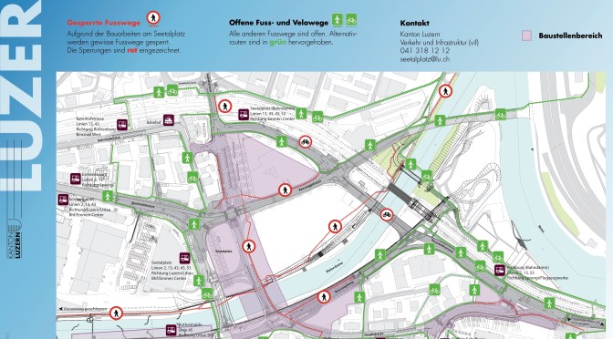Verkehrsumstellungen am Seetalplatz